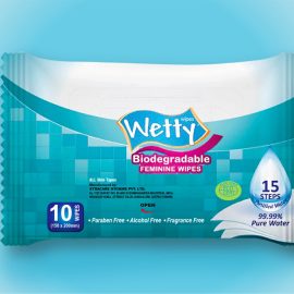 Wetty Biodegradable Feminine wipes