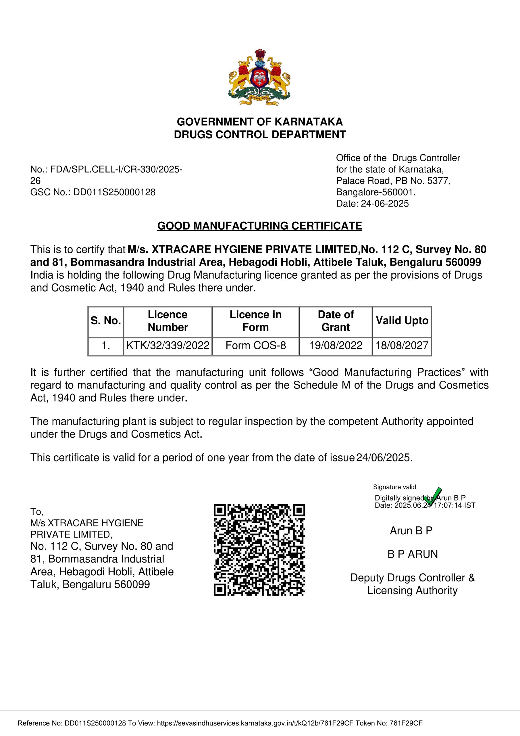 GMP Certificate